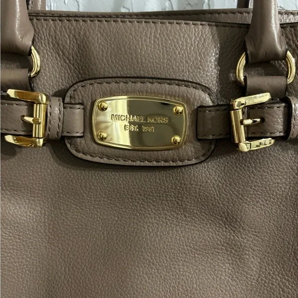 Michael Kors Brown Leather Tote Bag Crossbody Shoulder Purse - Picture 5 of 10